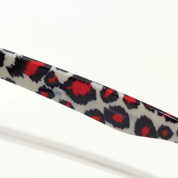 NEW Red White Leopard Print Sunglasses UV400 Retro - Picture 4 of 5